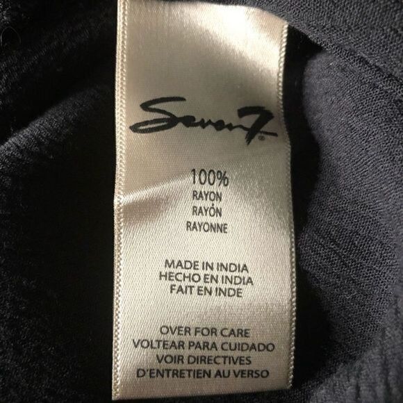 Seven7 Black Top with Grommets Size Small - Picture 5 of 6